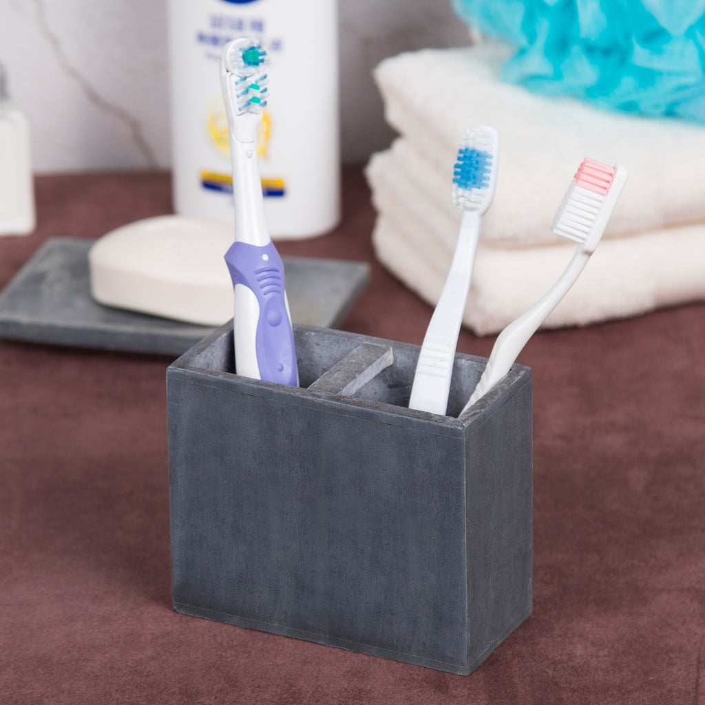 Creative Home Soapstone Rectangular Toothbrush Holder