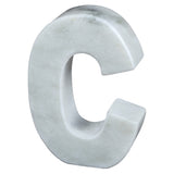 Creative Home Natural Marble Stone Letter C Bookends, Organizer, Paper Weight