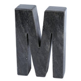 Creative Home Natural Black Marble Stone Bookend Paper Weight , Letter M,