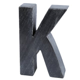 Creative Home Natural Black Stone Marble Letter K, Bookends