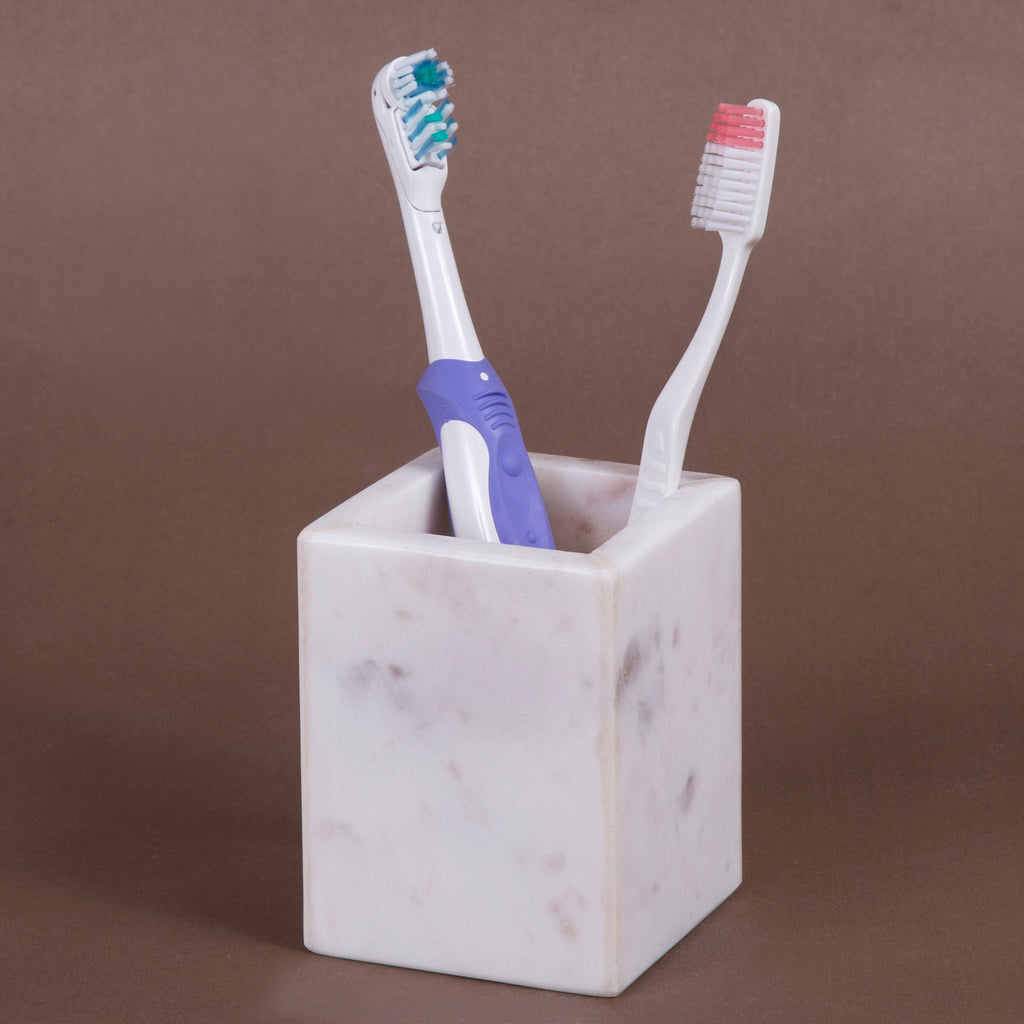 Creative Home Natural Marble Tumbler Toothbrush Holder