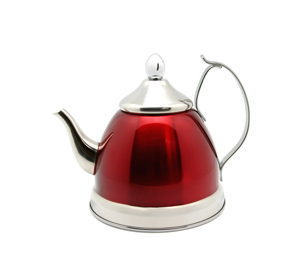 Creative Home Nobili-Tea 1 QT Stainless Steel Tea Kettle with Stainless Steel Infuser