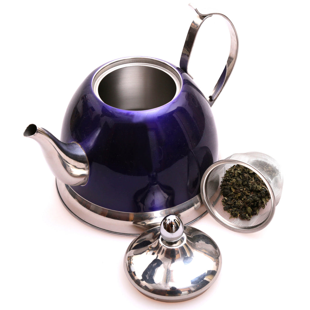 Creative Home Nobili-Tea 1 QT. Stainless Steel Tea Kettle with Stainless Steel Infuser