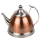Creative Home 1.0 Qt. Stainless Steel, Copper Tea Kettle with Removable Infuser Basket