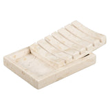 Natural Champagne Marble 2 Piece Bar Soap Dish, Soap Tray