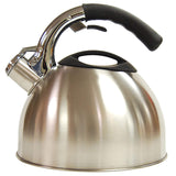 Creative Home Ellipse 2.8 Quart Stainless Steel Whistling Tea Kettle with Aluminum Capsulated Bottom