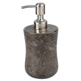 Bath Set Charcoal Marble Stone Curvy Collection Liquid Soap, Lotion Dispenser
