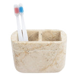 Creative Home Champagne Marble Stone Toothbrush, Paste Holder