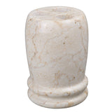 Natural Champagne Marble Stone Toothbrush Holder, Double Rings Collection, Beige