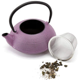 Cast Iron Tea Pot With Infuser Basket 20 oz Purple