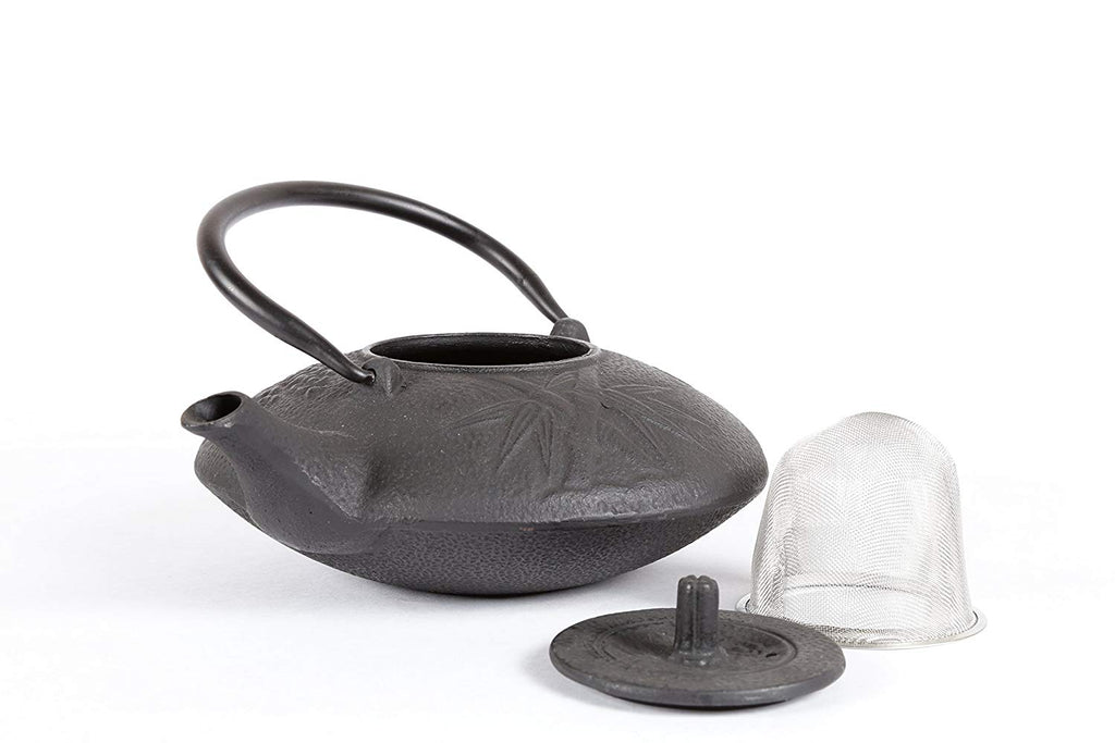 Kyusu Cast Iron Tea Pot, 38 oz, Black