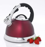 Camille 3.0 Quart Stainless Steel Whistling Tea Kettle with Aluminum Capsulated Bottom