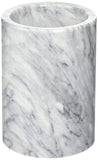 Genuine Natural Marble Tool Crock, Utensil Holder - Off-White