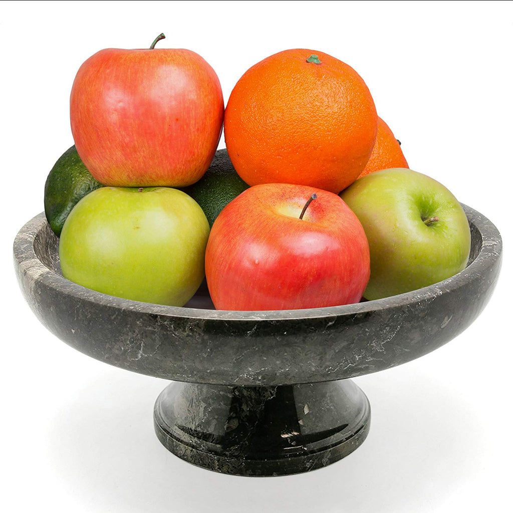 Genuine Natural Marble Fruit Bowl on Pedestal