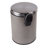 5 Liter Stainless Steel Round Step Trash Can with Pink Powder Coating Finish