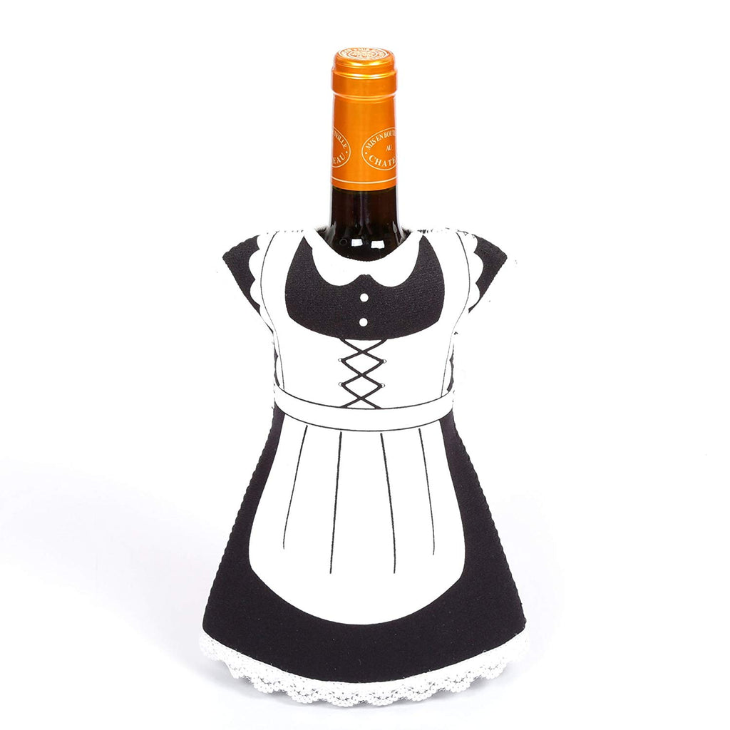Creative Home Neoprene Party Maid Shape Wine Bottle Cover, Jacket
