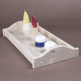 Roll over image to zoom in Creative Home Champagne Marble Stone Small Arch Tray