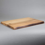 Natural Acacia Wood Cutting Board with One Side Natural Edge, Brown