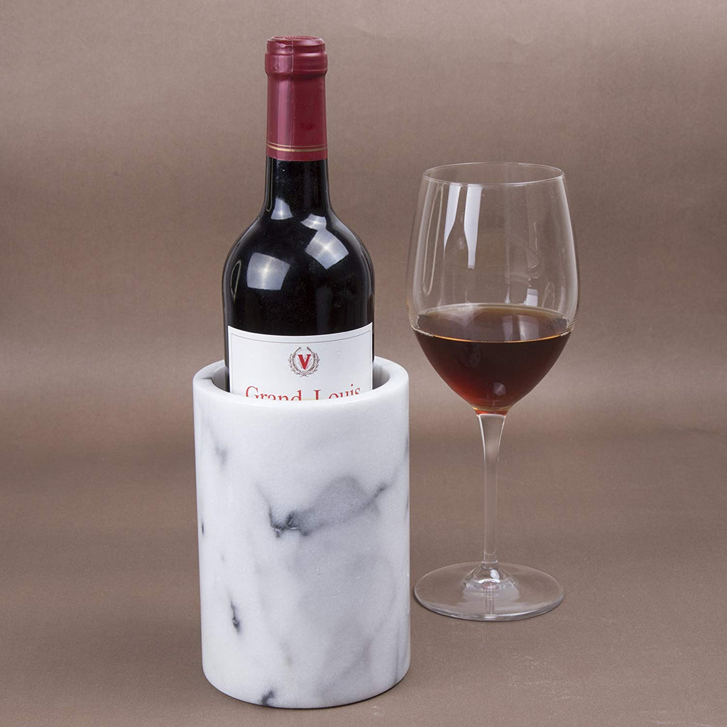Genuine Natural White Marble Wine Cooler
