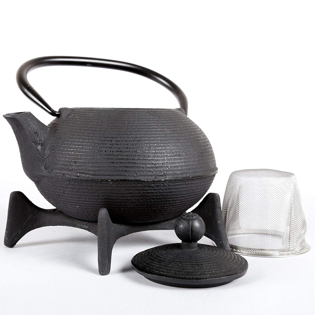 2 Piece Kyusu Tea Pot/Trivet Set, 30 oz, Black
