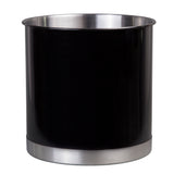 Heavy Gauge Stainless Steel Black Tool Crock, Utensil Flatware Holder, Wine holder, Large